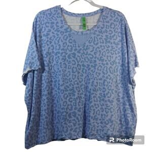 Honeydew Purple Cheetah Print Casual Lounge Top Size M
